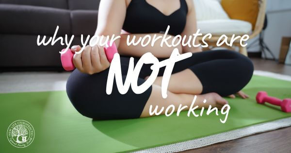 Why Your Workouts Are Not Working image of obese woman with light weights