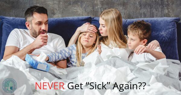 a family sick in bed who hopes to never get sick again