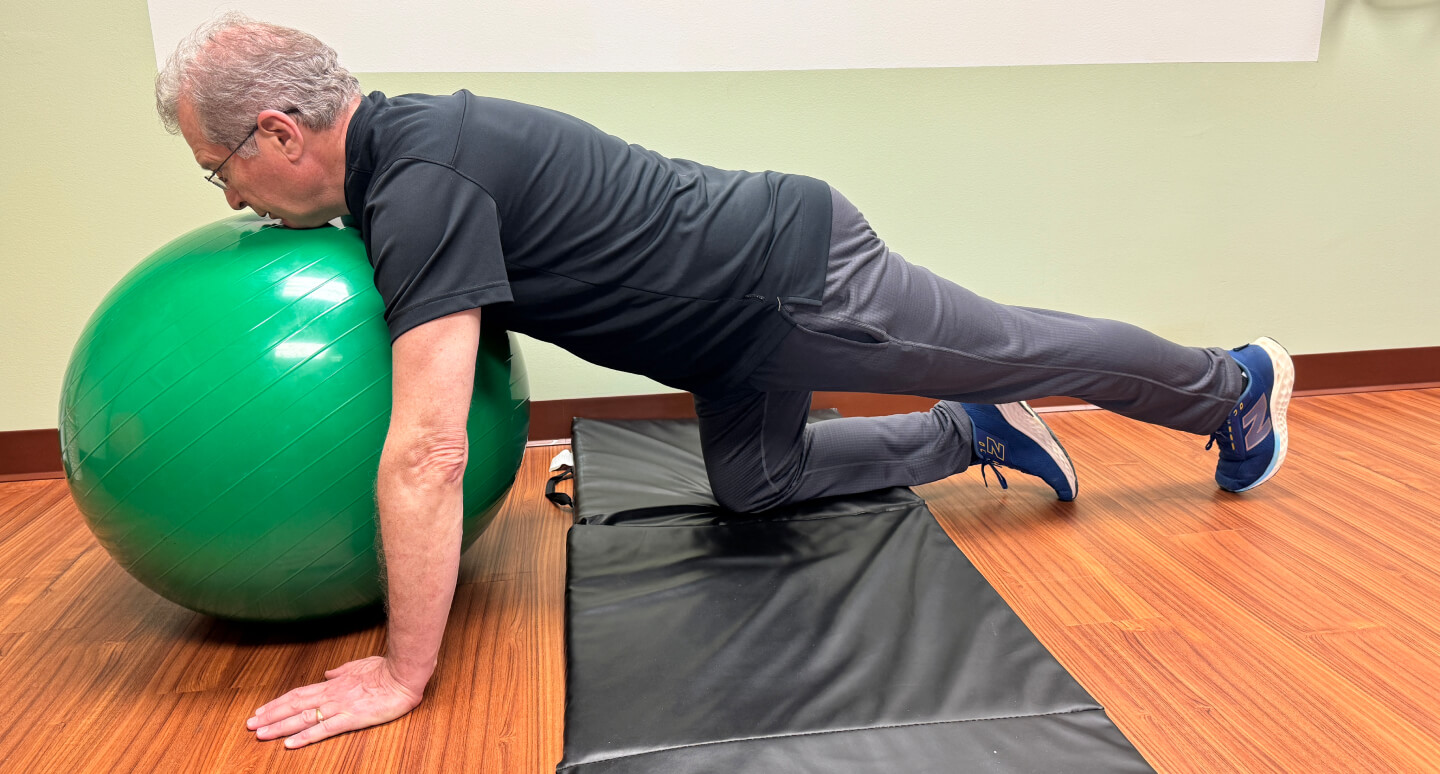 Dr. Brian stretching