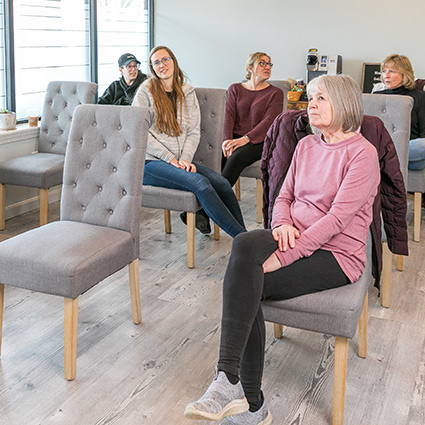 people sitting in waiting area