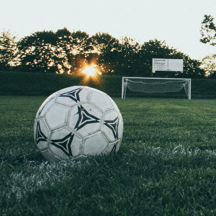 soccer ball on a grass field