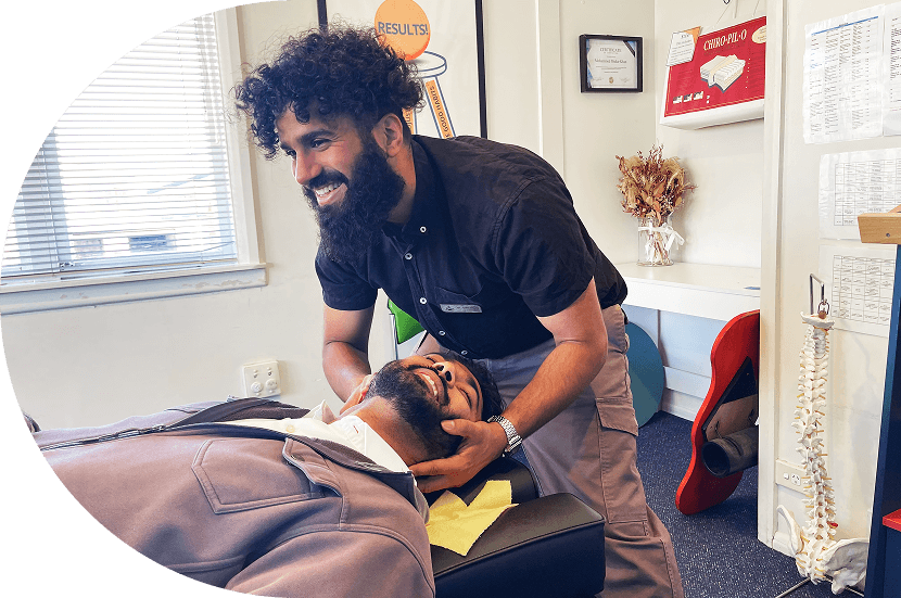 doctor making neck adjusments on he patient