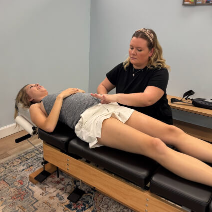 Adjusting pregnant patient