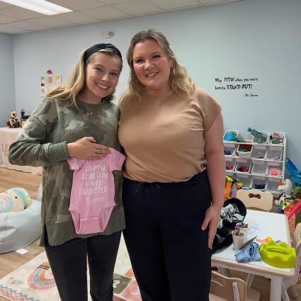 Dr Olivia with pregnant patient