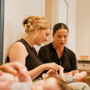 Dr Laura with mom and baby