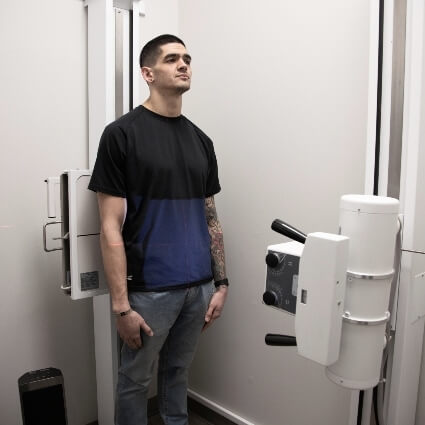 patient having xray taken