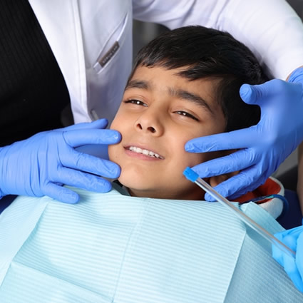 child patient on check-up