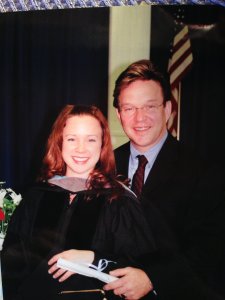 Elle & Dad Graduation from NYCC 2003