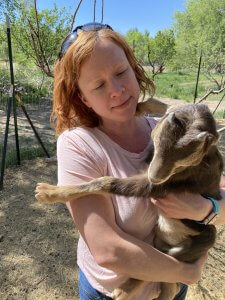 Elle with goat