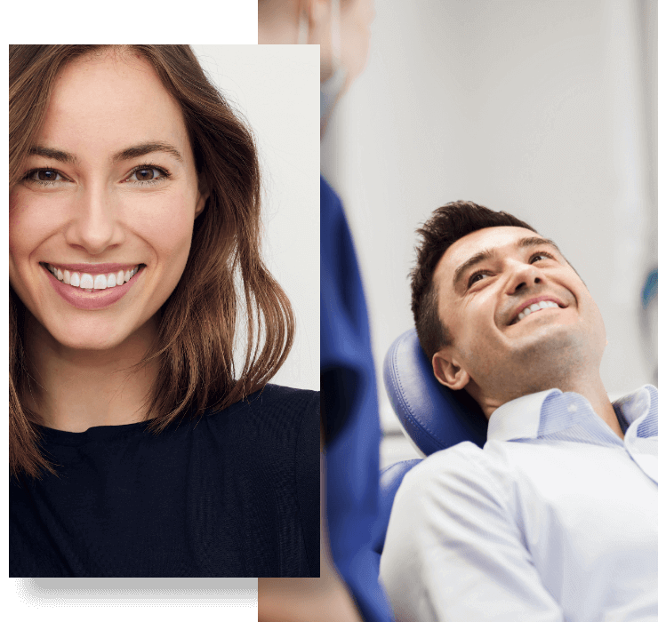woman and man smiling