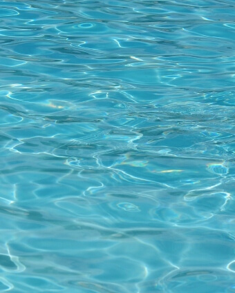 Swimming pool water from close-up