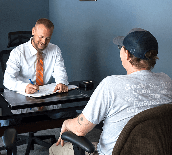 doctor talking with patient