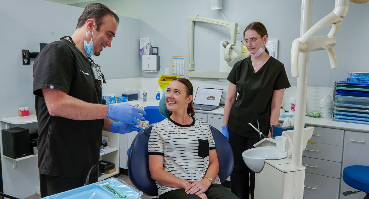 Penrith dental patient in consultation at Smith Street Dental