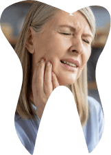 woman with mouth pain