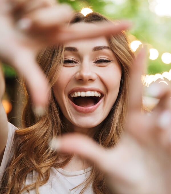 woman smiling