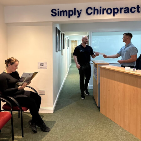 York patient checking in at Simply Chiropractic