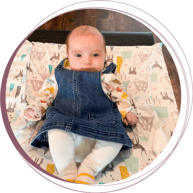 baby sitting on chair