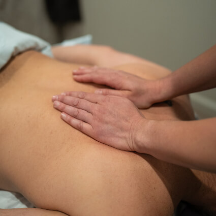 massaging back