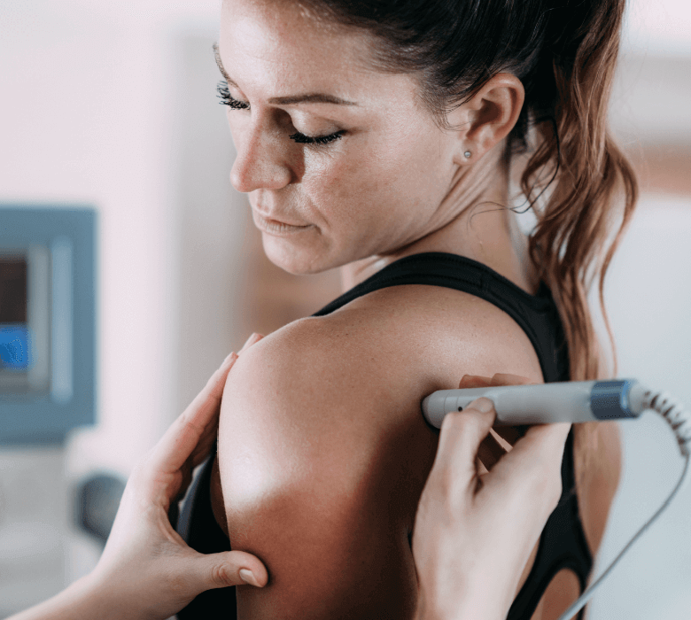 Laser Therapy on shoulder