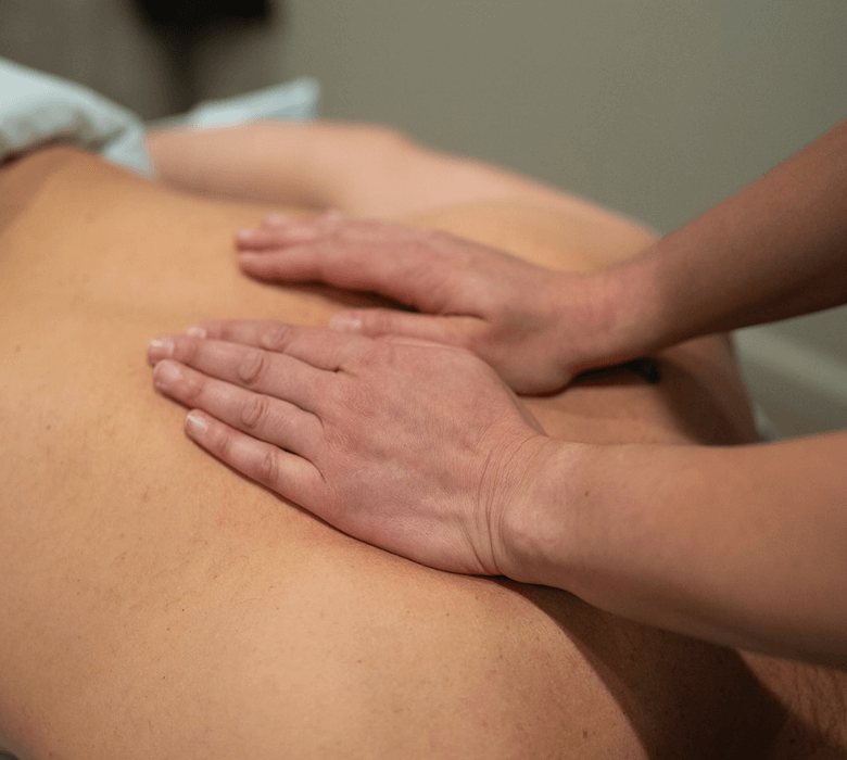 Female patient massage therapy