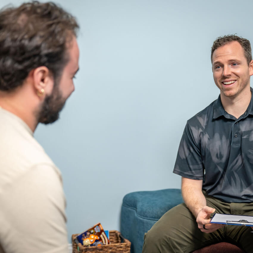 consulting with patient