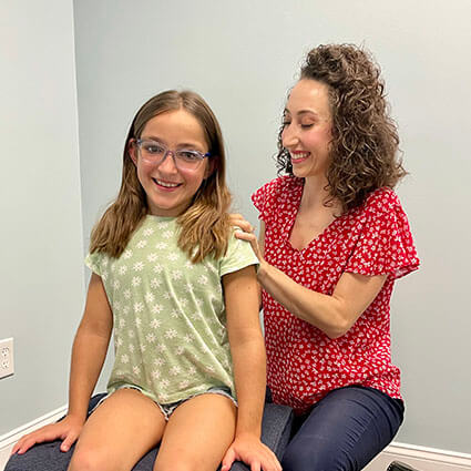 child being adjusted