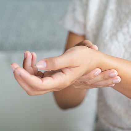 Woman with wrist pain