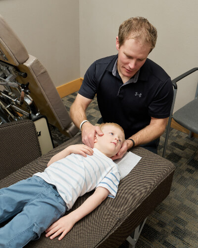 adjusting childs neck