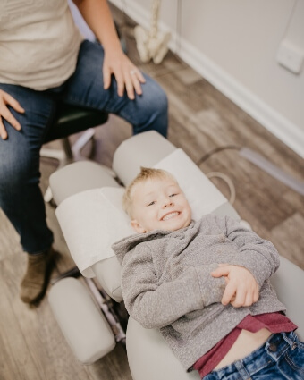 Smiling pediatric patient