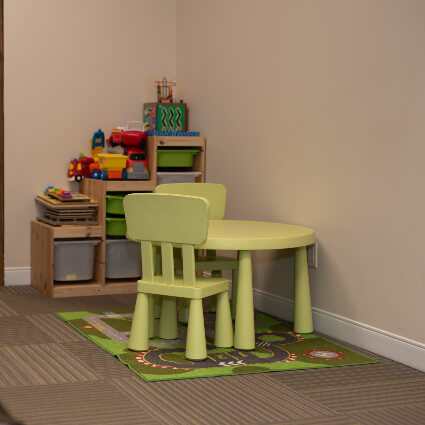 Children area in waiting room