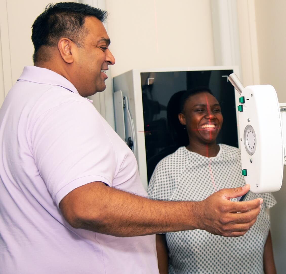 doctor looking at xrays