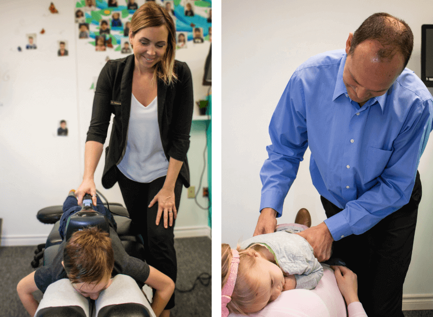 London chiropractors adjusting patients