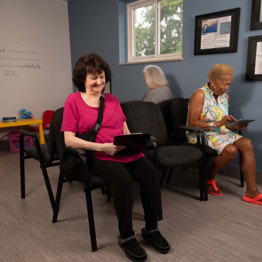 patients in our waiting area