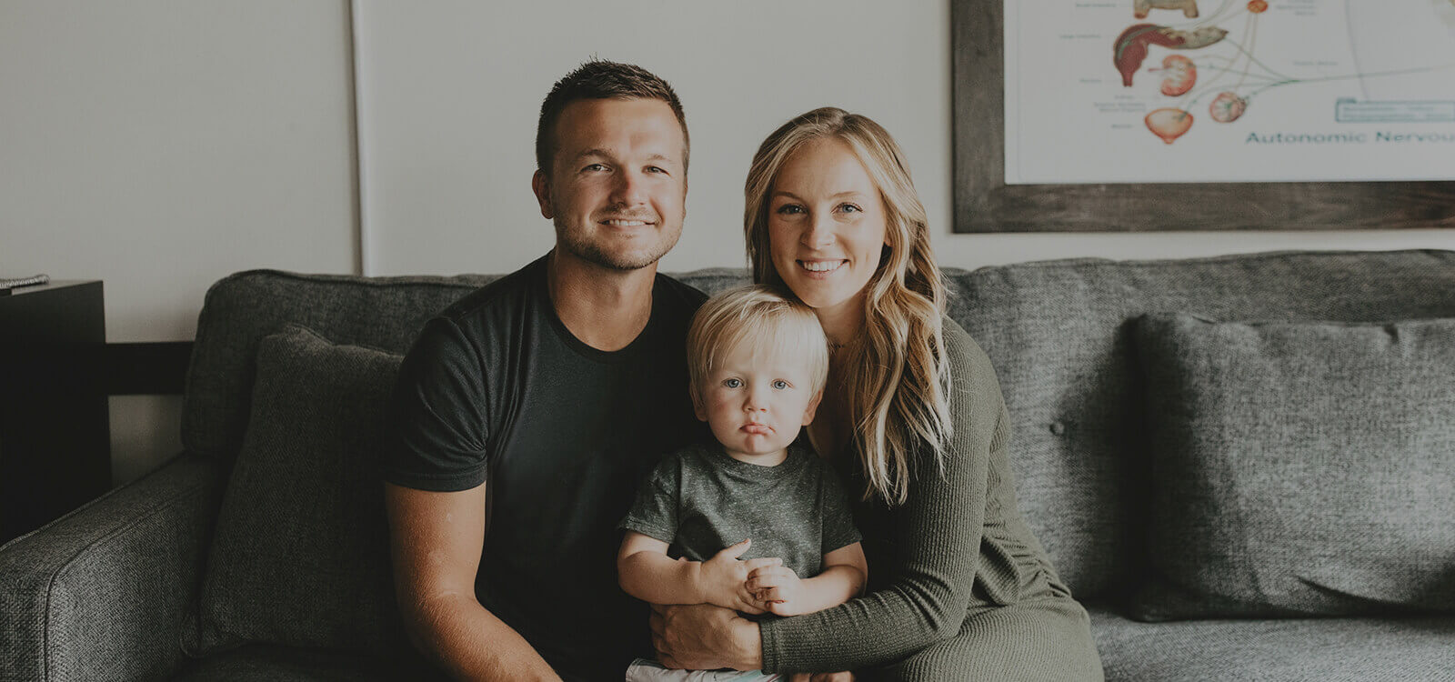 family on couch