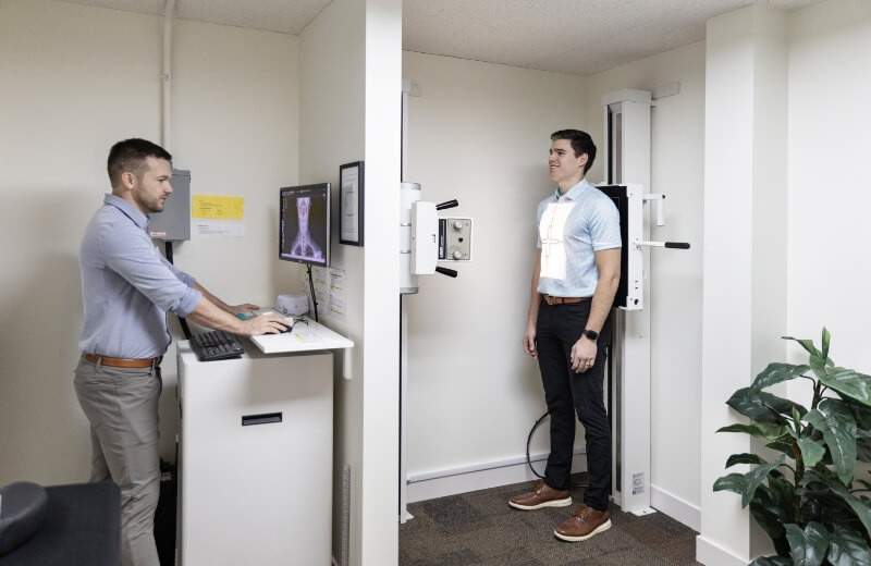 Clear Health and Wellness patient getting xrays taken