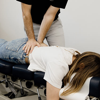 Shailer Park Chiropractor, Dr Luke Adjusting Lower Back