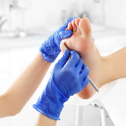 Podiatrist foot treatment