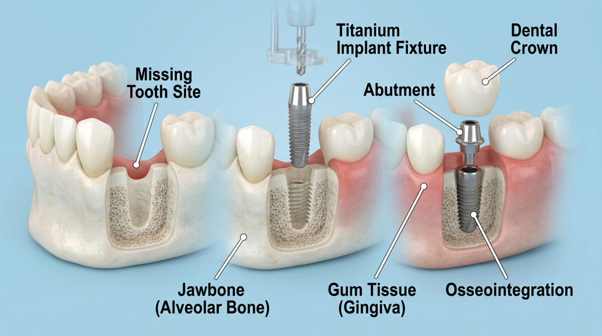 implant replacement illustration