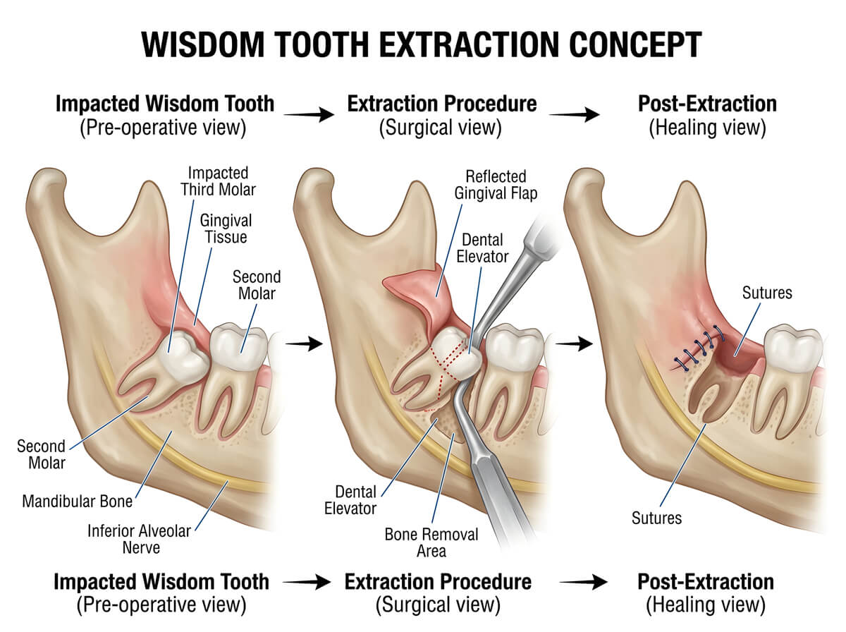 Wisdom teeth illustration