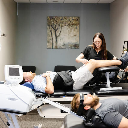 Patient receiving treatment