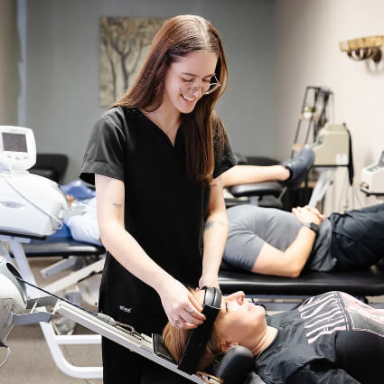 Patient receiving treatment