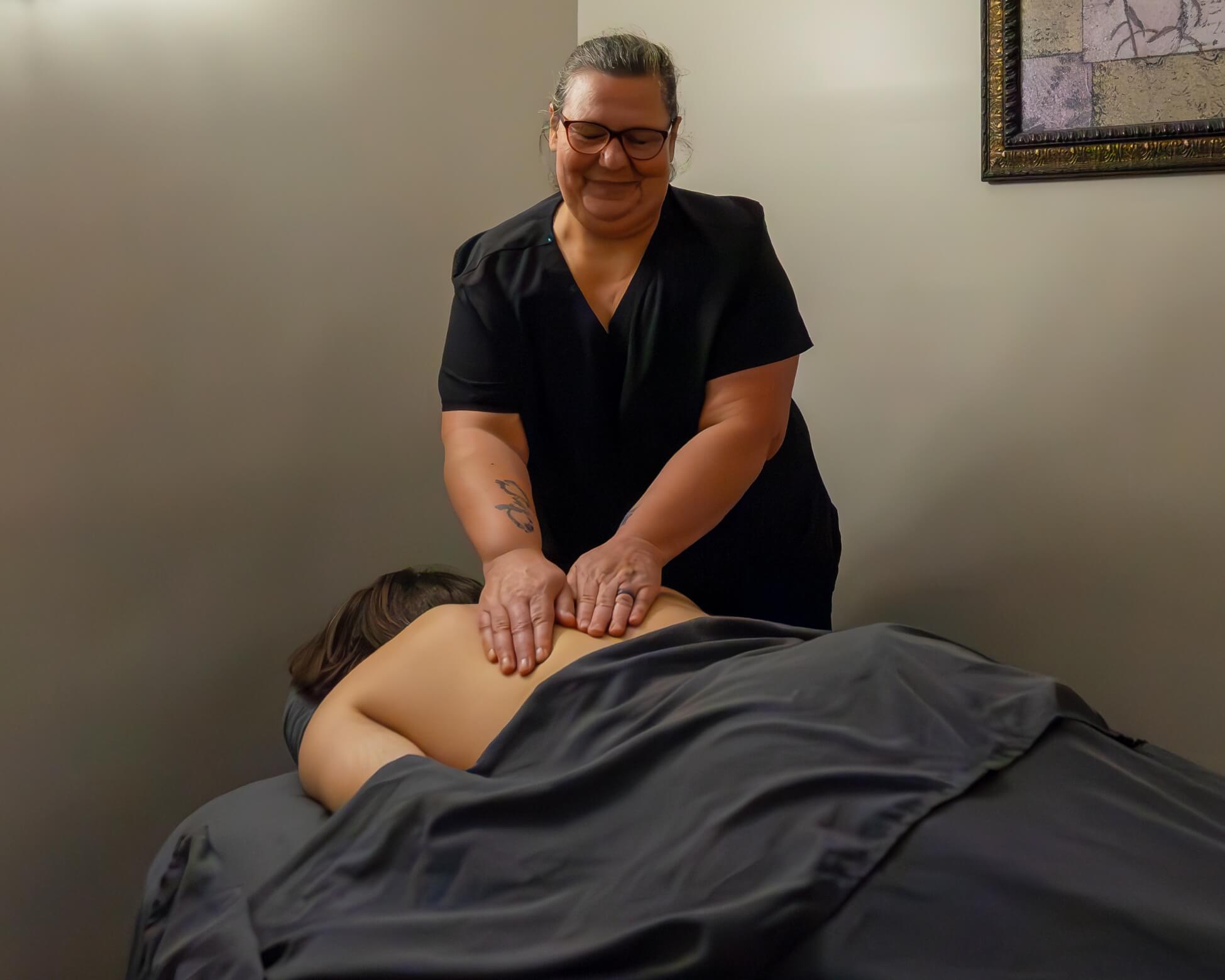 The Colony massage therapist at Colony Chiropractic