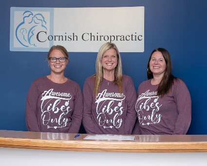 Cornish Chiropractic staff members at front desk