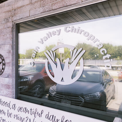 front window at Grain Valley Chiropractic in Independence, MO