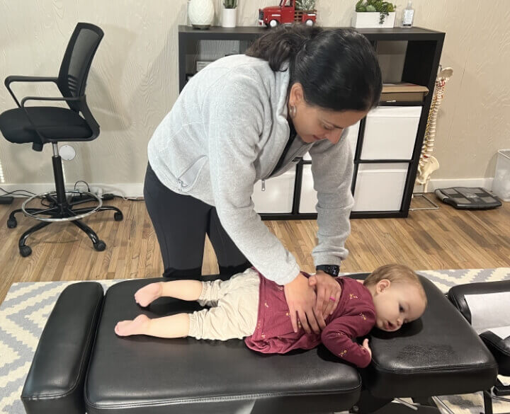 Pediatric adjustment at Essentials for Wellness Family Chiropractic