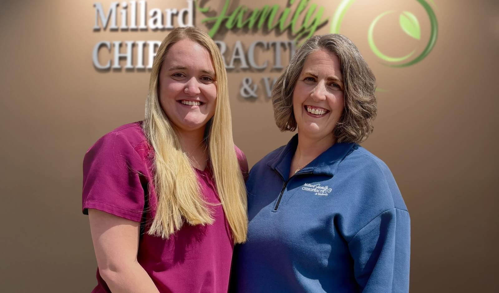 Omaha chiropractors Dr. Taylor Koch and Dr. Sheri Millard of Millard Family Chiropractic & Wellness