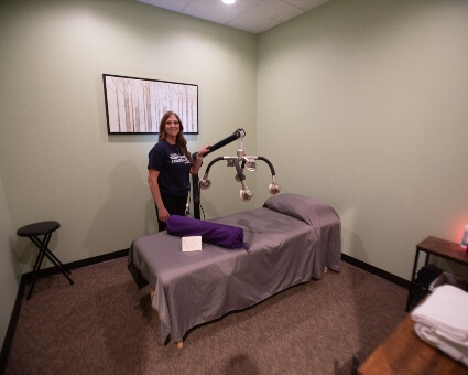 Cold laser therapy treatment at Millard Family Chiropractic & Wellness