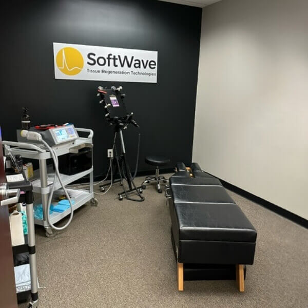 Conshohocken Chiropractic Center room with adjusting table and equipment