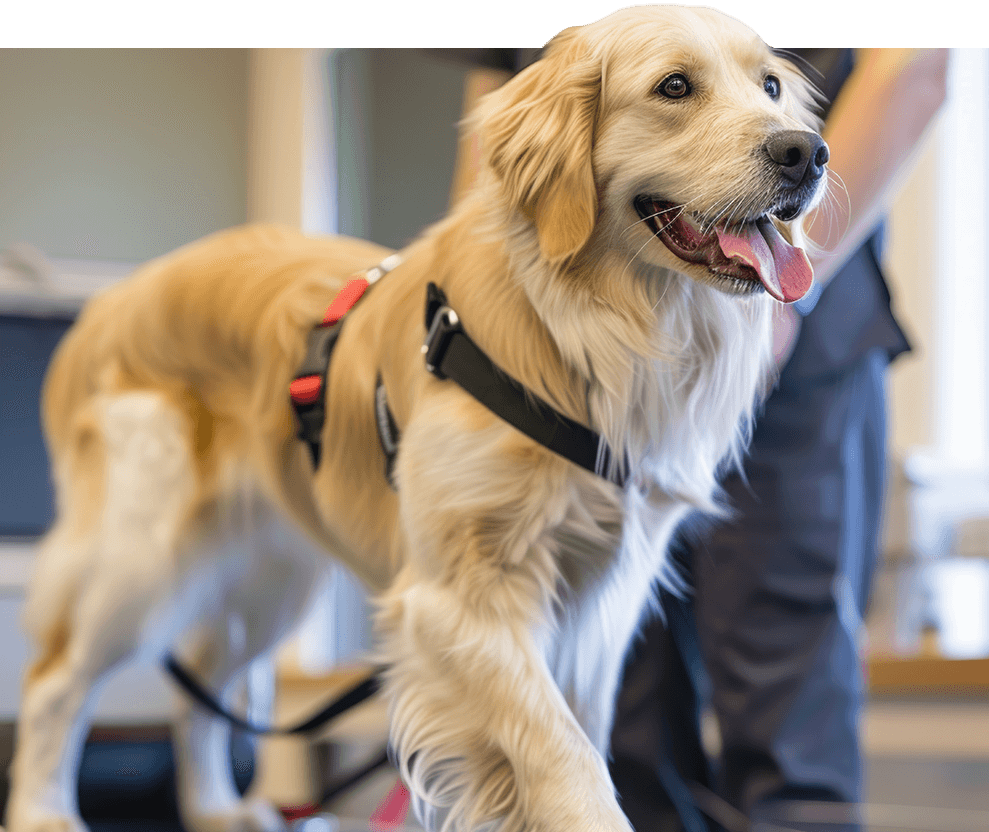 happy service dog