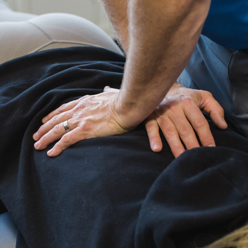 patient having backa djusted